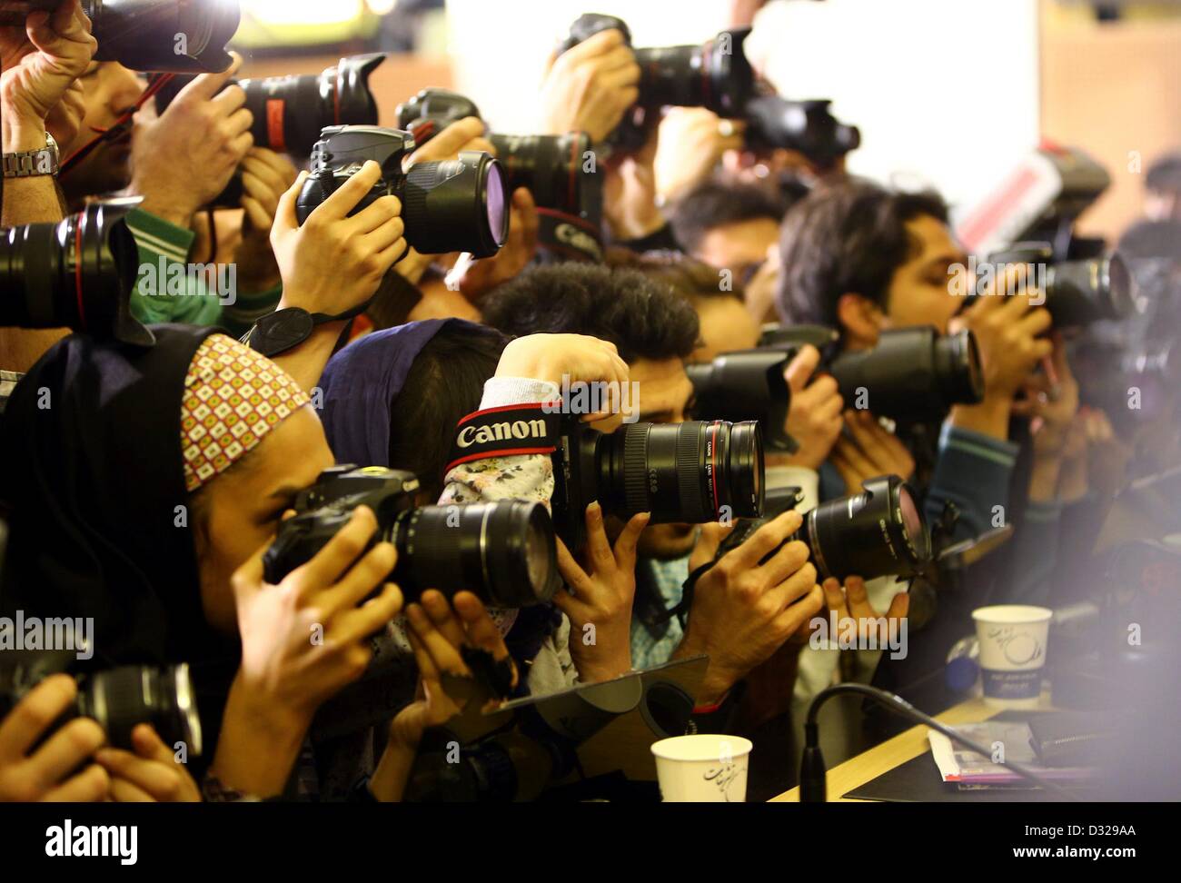 TEHRAN, IRAN Photographers at the 31st International Fajr Film Festival on February 6, 2013 in