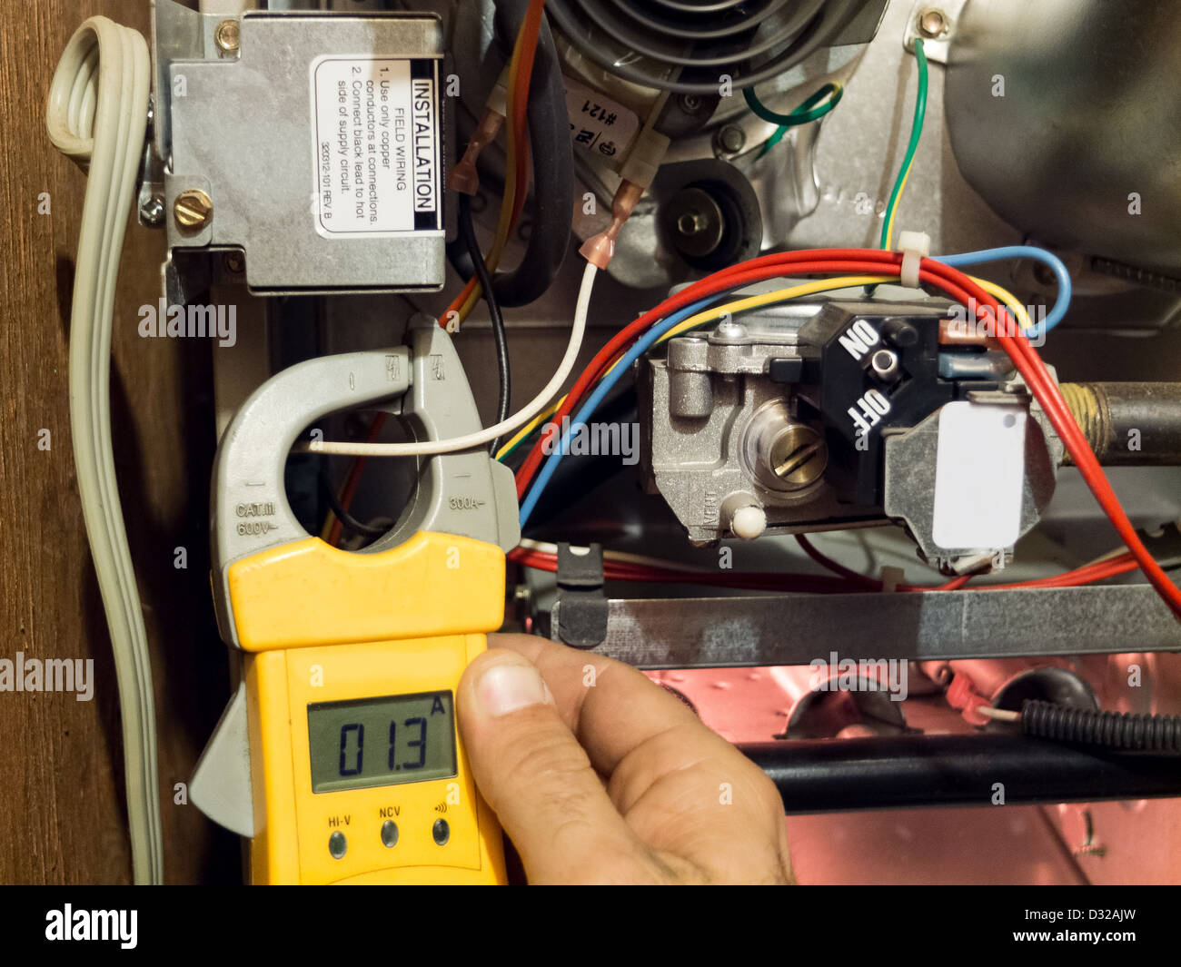 Furnace heating maintenance and repair Stock Photo Alamy