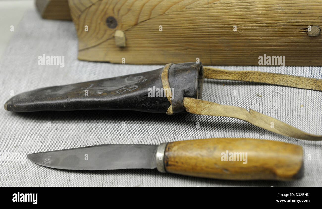 History of navigation. Utensils used in the old ships. Knife. Museum of
