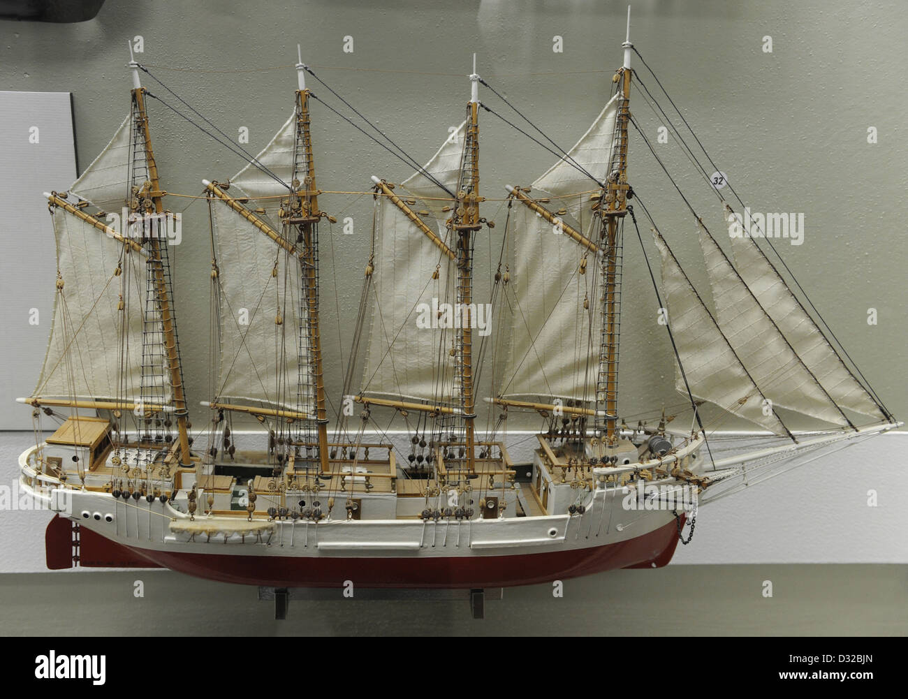 History of navigation. Sailing ship "Eurasia". 1925. Model by I