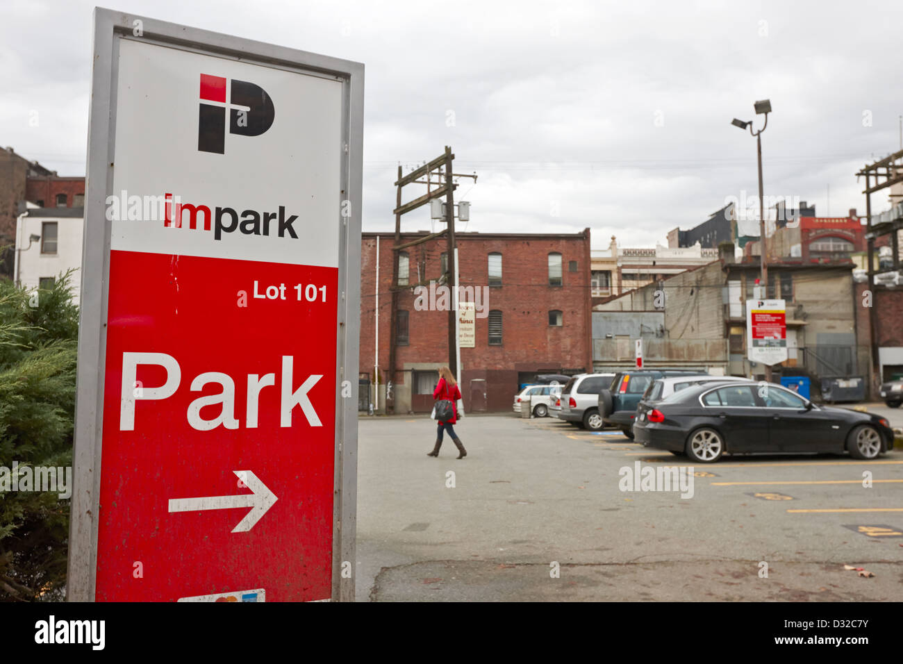 impark parking lot open in downtown Vancouver BC Canada Stock Photo Alamy