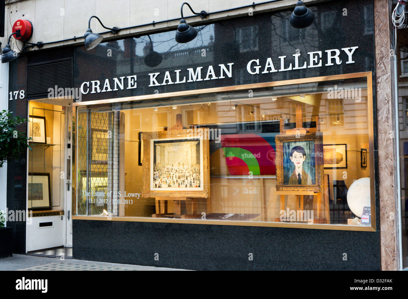 Crane Kalman Gallery in Brompton Road, Knightsbridge, London. Stock Photo