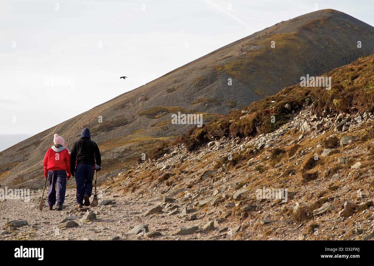 Climbing Croagh Patrick Stock Photo Alamy