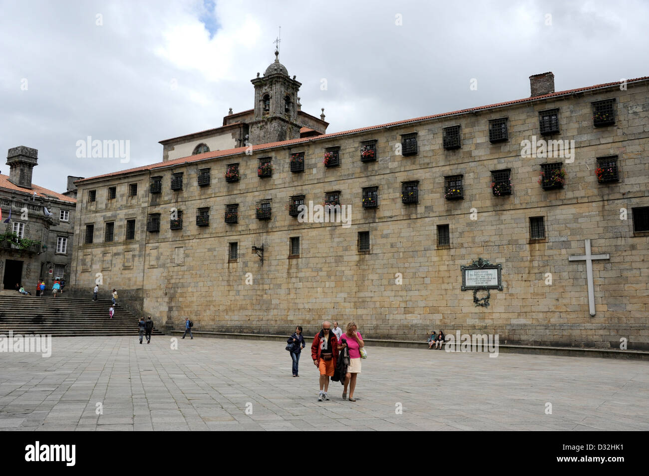 Santiago de Compostela cathedral,Pilgrimage,Way of St. James,La Coruna province,Galicia,Spain,UNESCO World Heritage Stock Photo