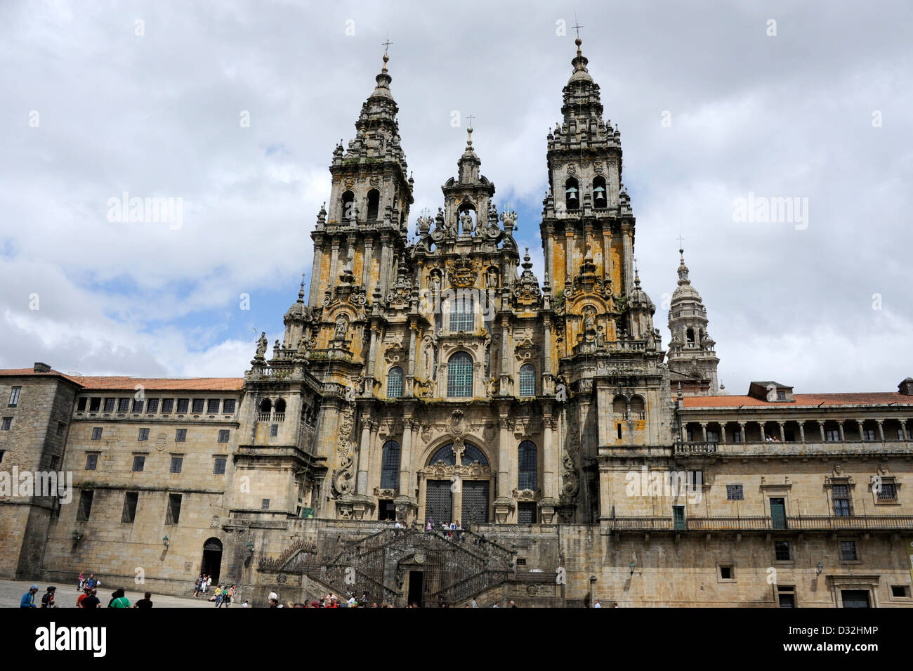 Santiago de Compostela cathedral,Pilgrimage,Way of St. James,La Coruna province,Galicia,Spain,UNESCO World Heritage Stock Photo
