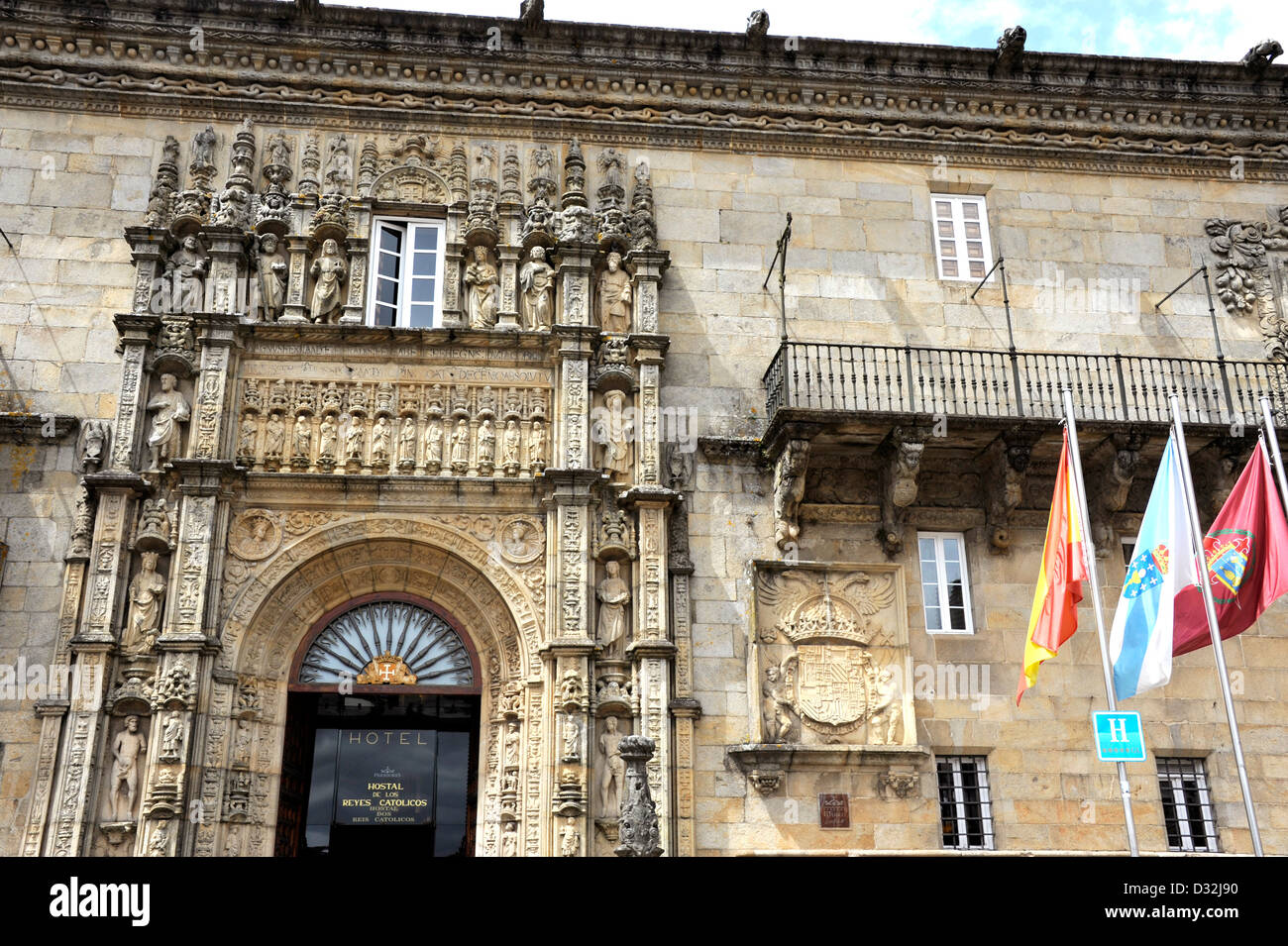 Hotel Parador Hostal De Los Reyes Catolicos Santiago De Compostela Pilgrimage Way Of St James La Coruna Province Galicia Spain Stock Photo Alamy