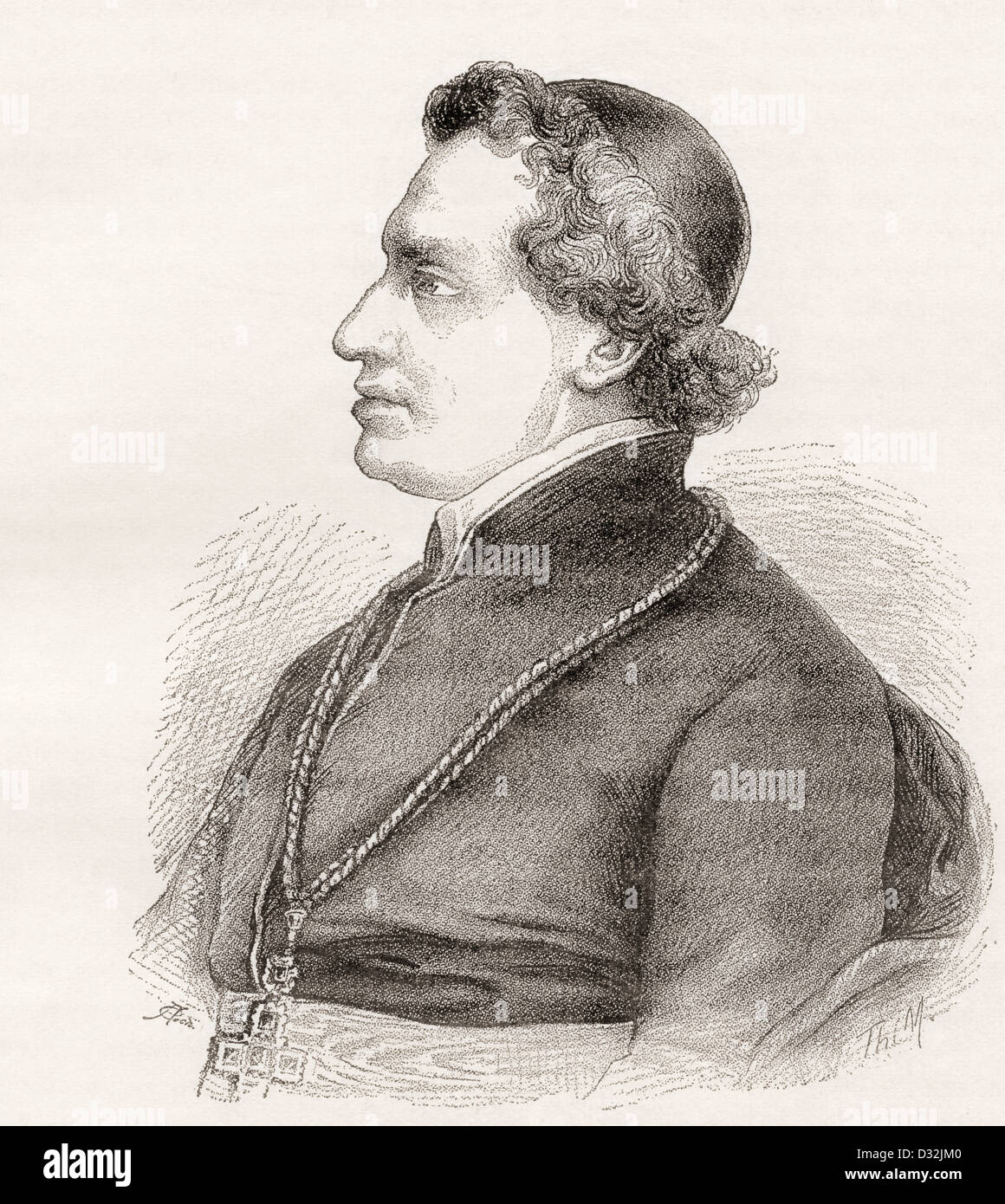 Giacomo Antonelli, 1806 – 1876. Italian cardinal deacon. Stock Photo