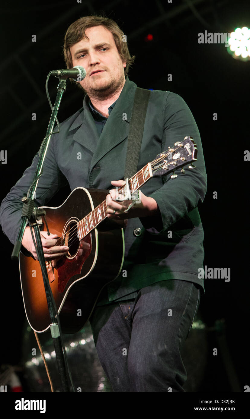 February 05, 2013 - James Walsh, songwriter and ex frontman of Starsailors, live at the OCA, Milan, Italy Stock Photo