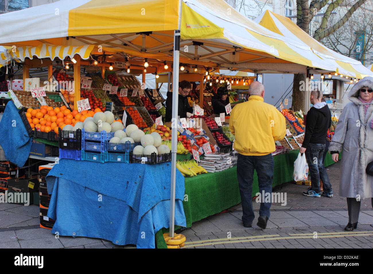 Fruit & veg market stall Stock Photo Alamy