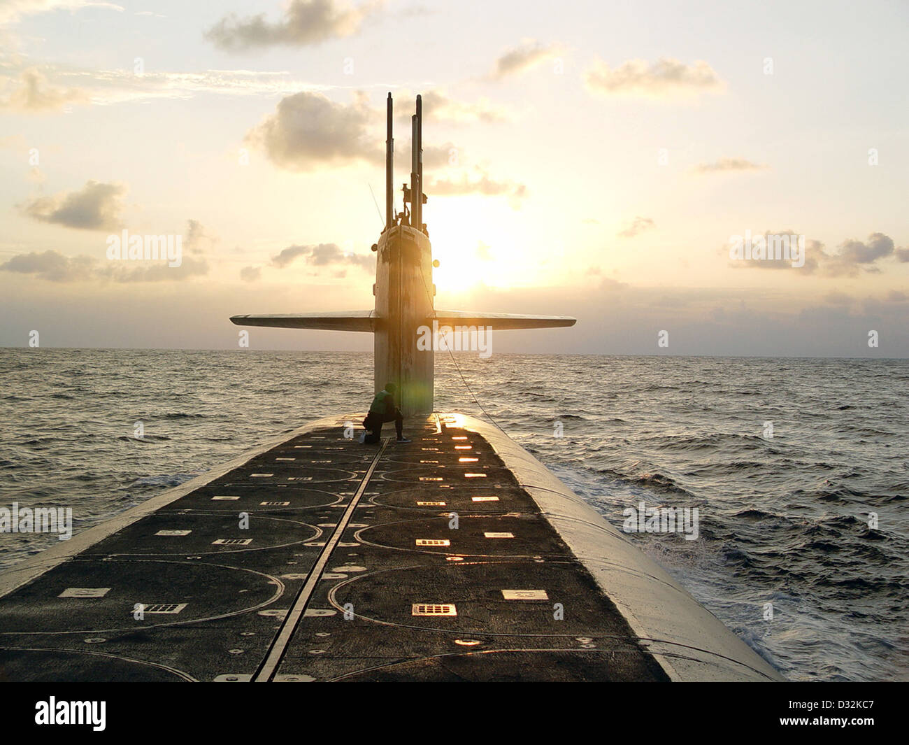 The Ohio-class ballistic-missile submarine USS Wyoming Stock Photo