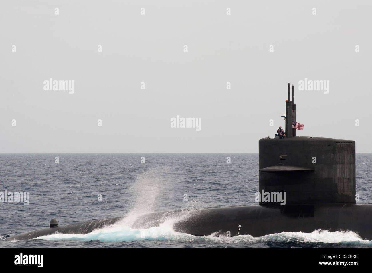 The Ohio-class ballistic-missile submarine USS Wyoming (SSBN 742) (Gold) Stock Photo