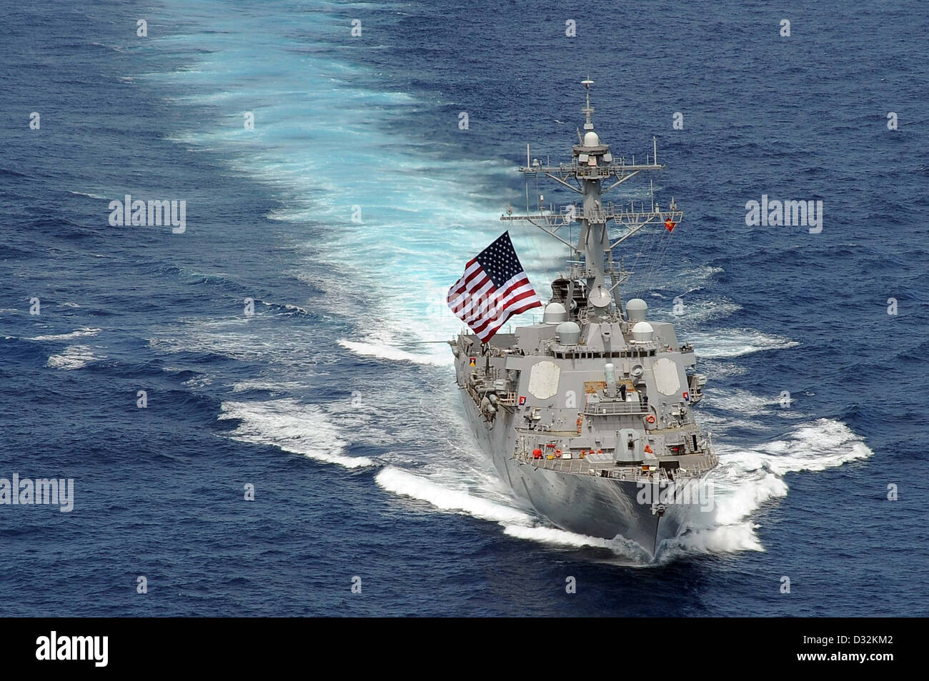 The guided-missile destroyer USS Winston S. Churchill (DDG 81) Stock Photo