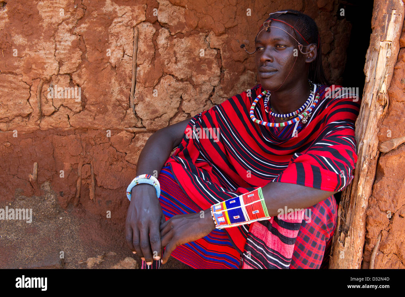 Maasai warrior, Kenya Stock Photo