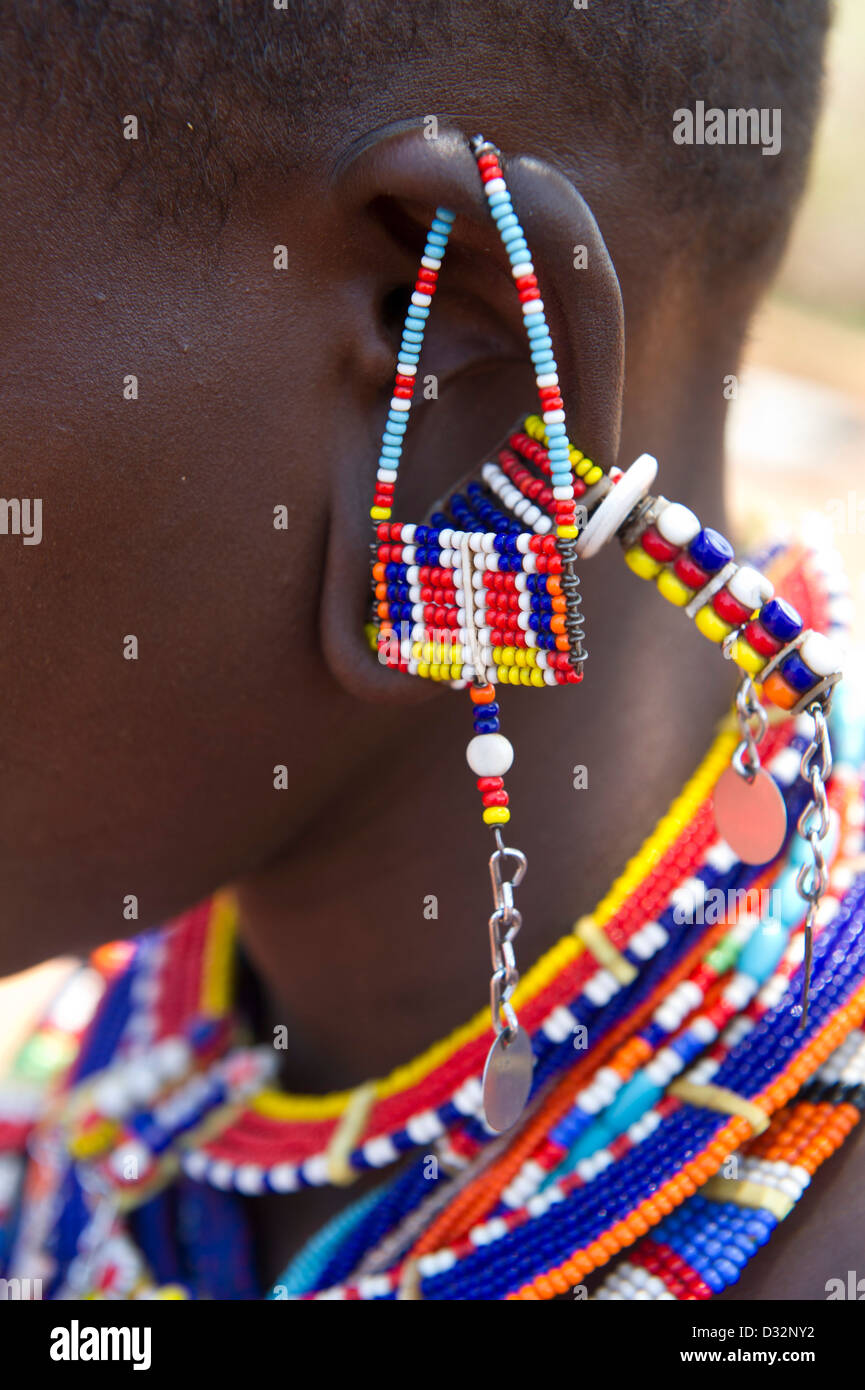 Maasai beadwork, Kenya Stock Photo