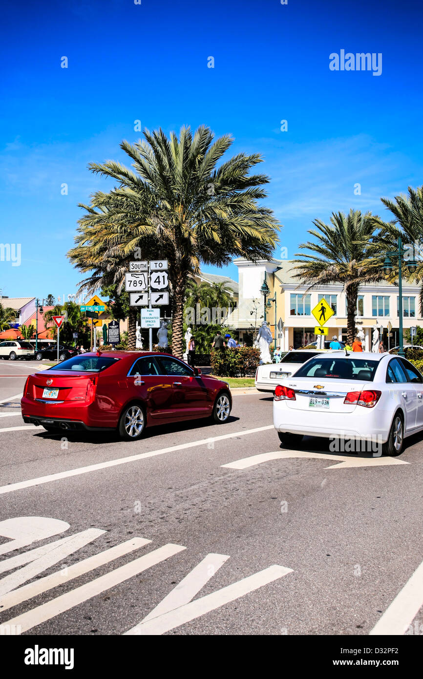 St Armands Circle in Sarasota Florida Stock Photo Alamy