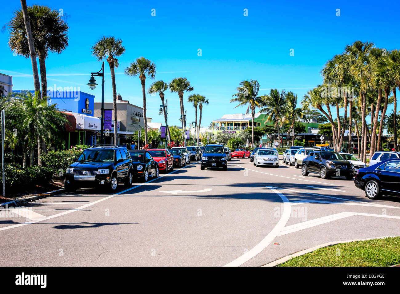 St Armands Circle in Sarasota Florida Stock Photo Alamy