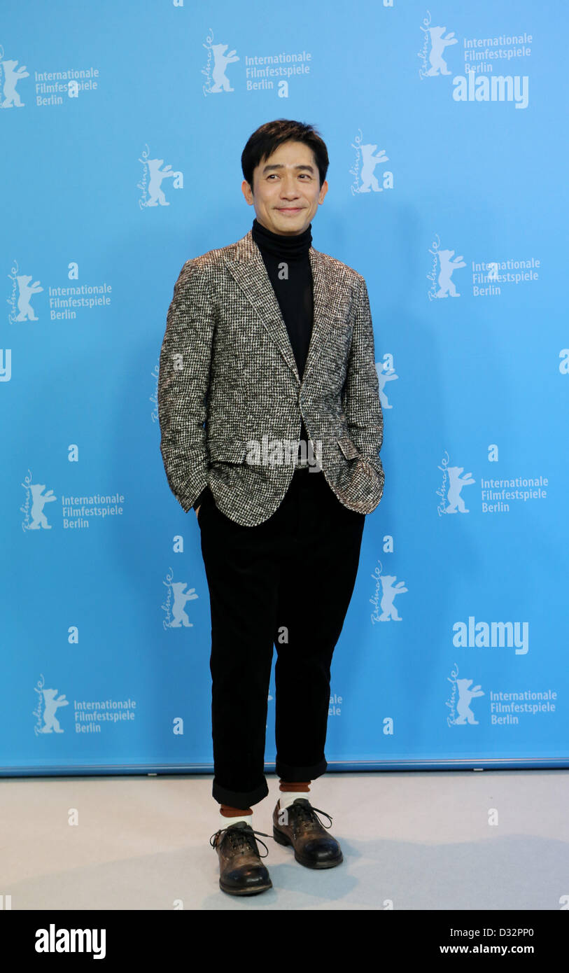 Chinese actor Tony Leung Chiu Wai poses at the photocall of 'The Grandmaster' ('Yi dai zong shi') during the 63rd annual Berlin International Film Festival Berlinale, in Berlin, Germany, 07 February 2013. The movie has been selected as the opening film for the Berlinale and is running in the offical section out of competion. Photo: Kay Nietfeld/dpa Stock Photo