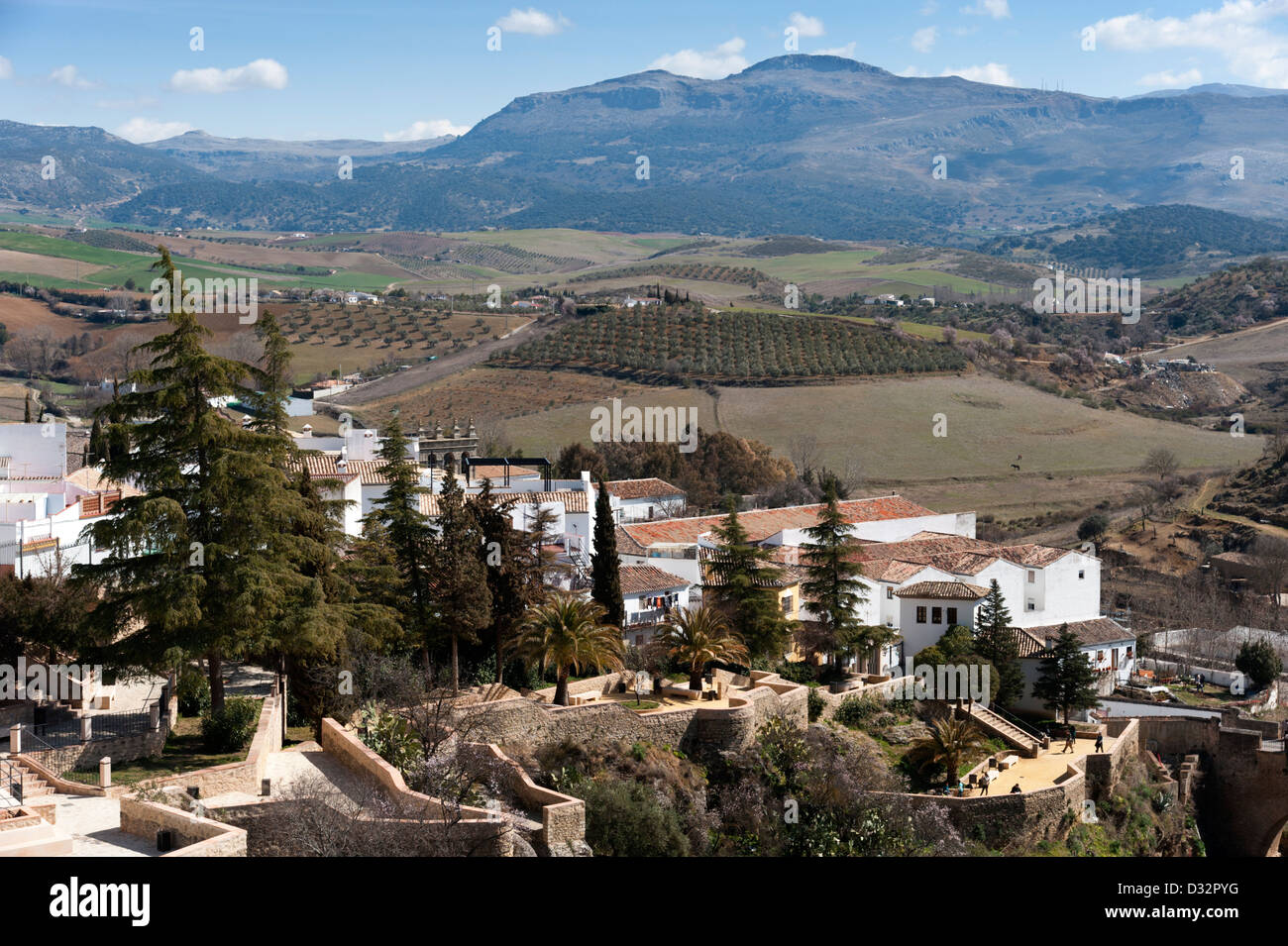 View from the Puente Nuevo, Ronda, Spain Stock Photo