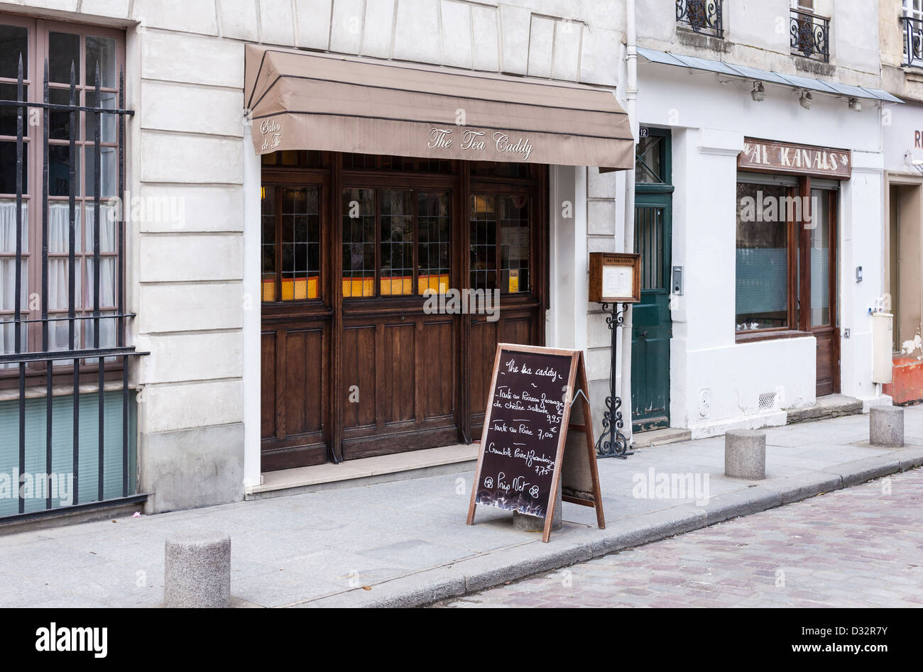 'The Tea Caddy' tea room in Paris, France opened by an English woman