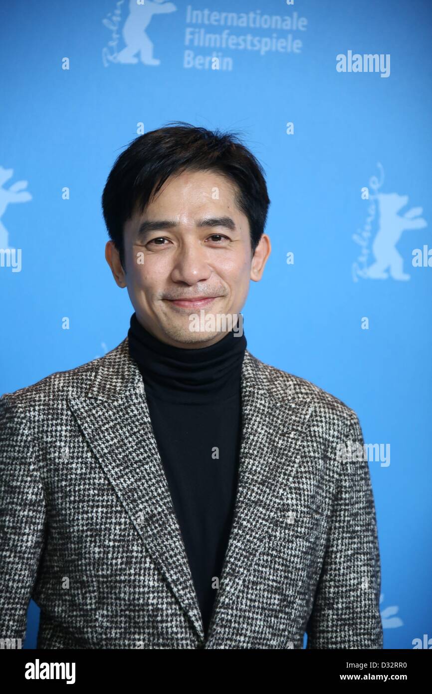 Chinese actor Tony Leung Chiu Wai poses at photocall of 'The Grandmaster' during the 63rd annual Berlin International Film Festival aka Berlinale at Hotel Hyatt in Berlin, Germany, on 07 February 2013. Photo: Hubert Boesl Stock Photo