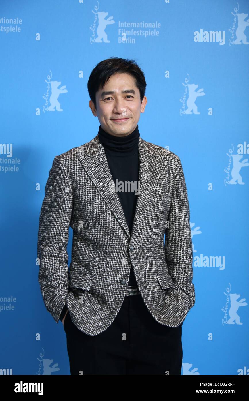 Chinese actor Tony Leung Chiu Wai poses at photocall of 'The Grandmaster' during the 63rd annual Berlin International Film Festival aka Berlinale at Hotel Hyatt in Berlin, Germany, on 07 February 2013. Photo: Hubert Boesl Stock Photo