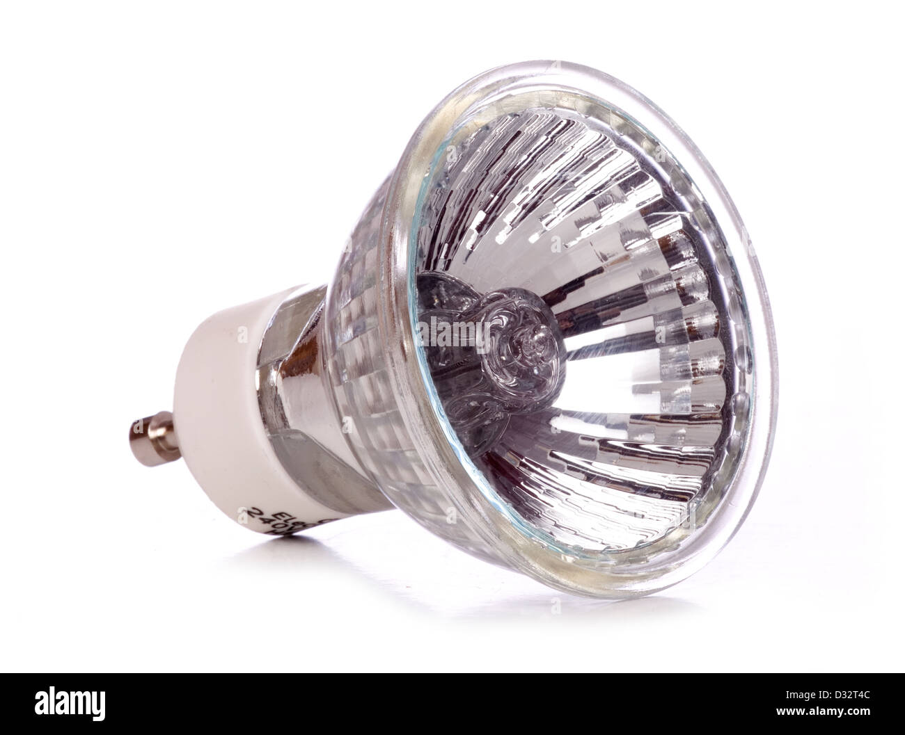 Halogen light bulb studio cutout Stock Photo