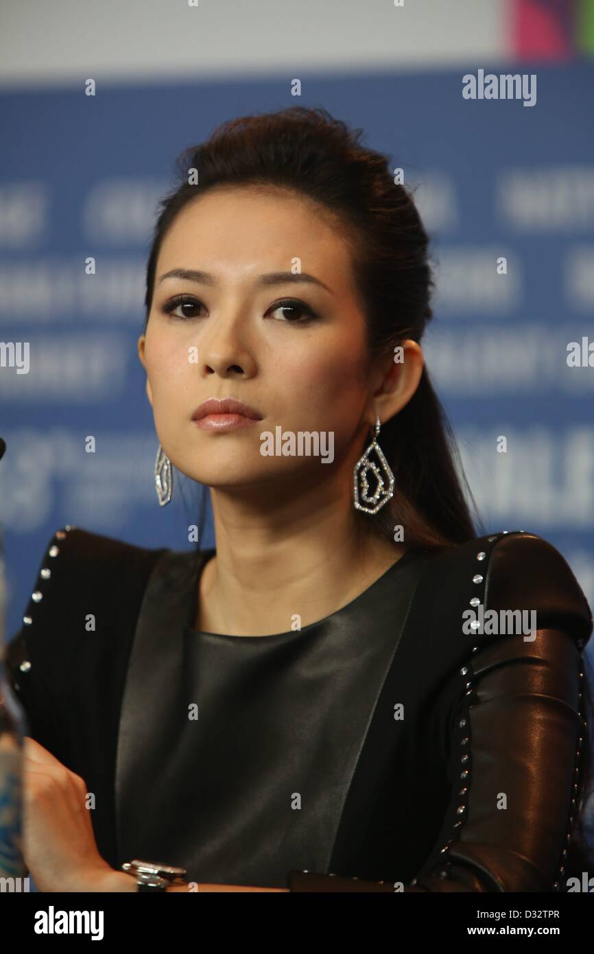 Chinese actress Zhang Ziyi attends the press conference of 'The Grandmaster' during the 63rd annual Berlin International Film Festival aka Berlinale at Hotel Hyatt in Berlin, Germany, on 07 February 2013. Photo: Hubert Boesl Stock Photo