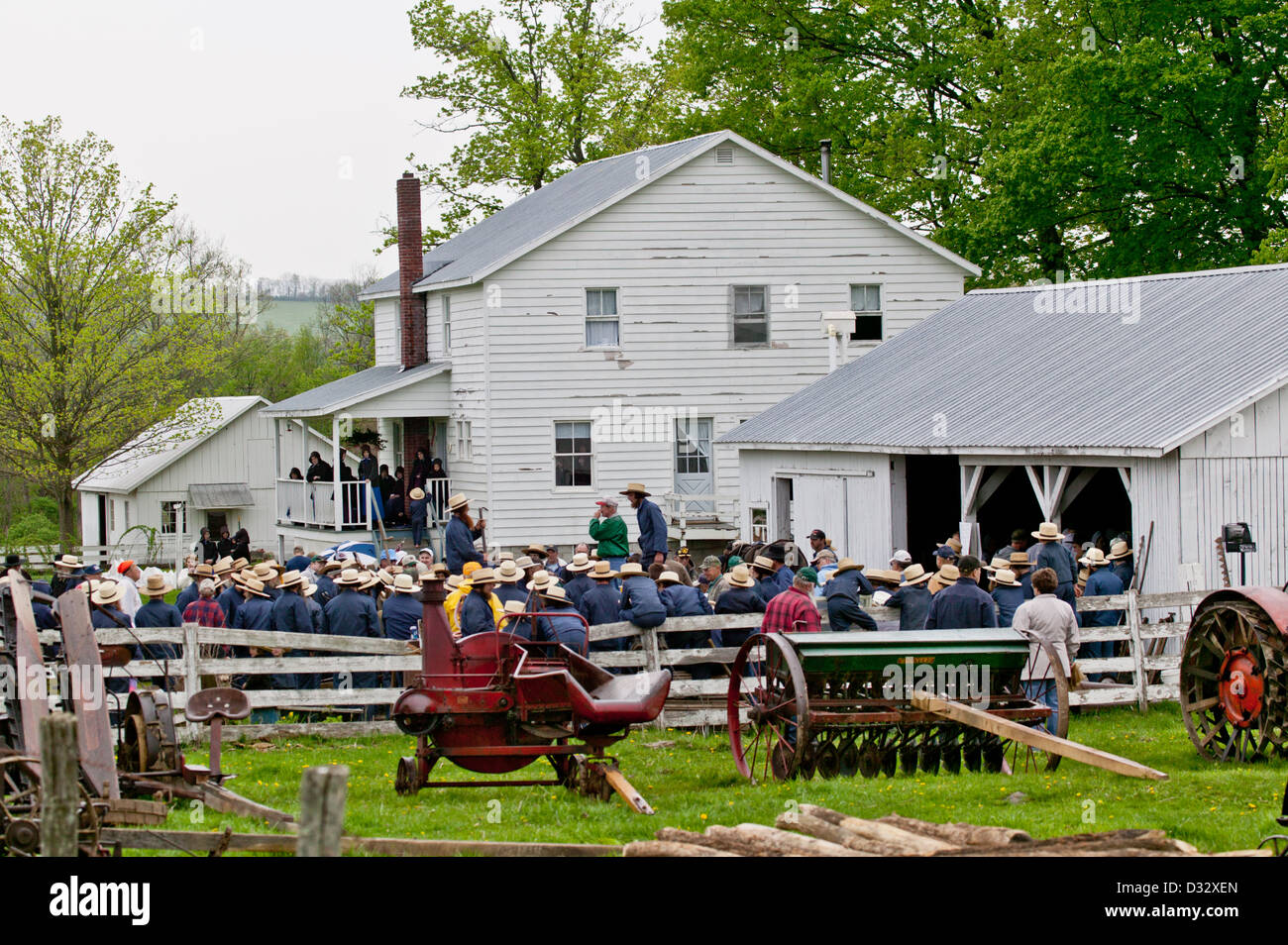 Auction at Amish farm Montgomery County upstate New York Stock Photo