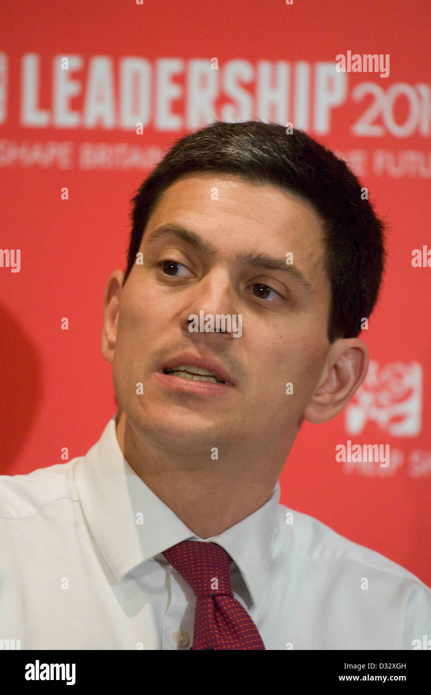 David Miliband at the Labour Party Leadership Hustings at the Millennium Stadium in Cardiff today. Stock Photo