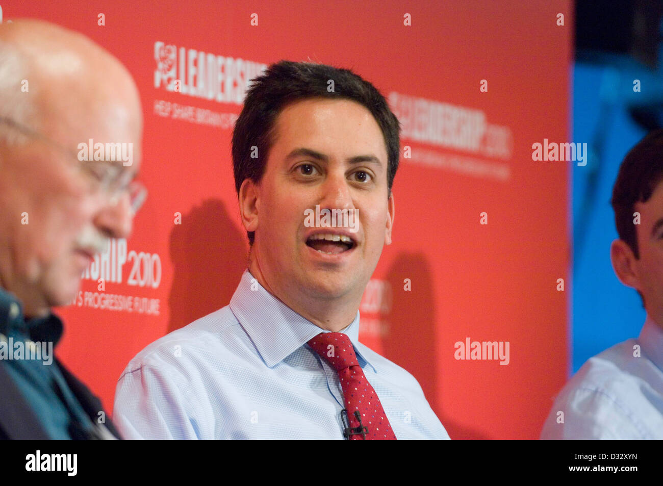 Ed Miliband, the Labour leader at the Labour Party Leadership Hustings at the Millennium Stadium in Cardiff Stock Photo