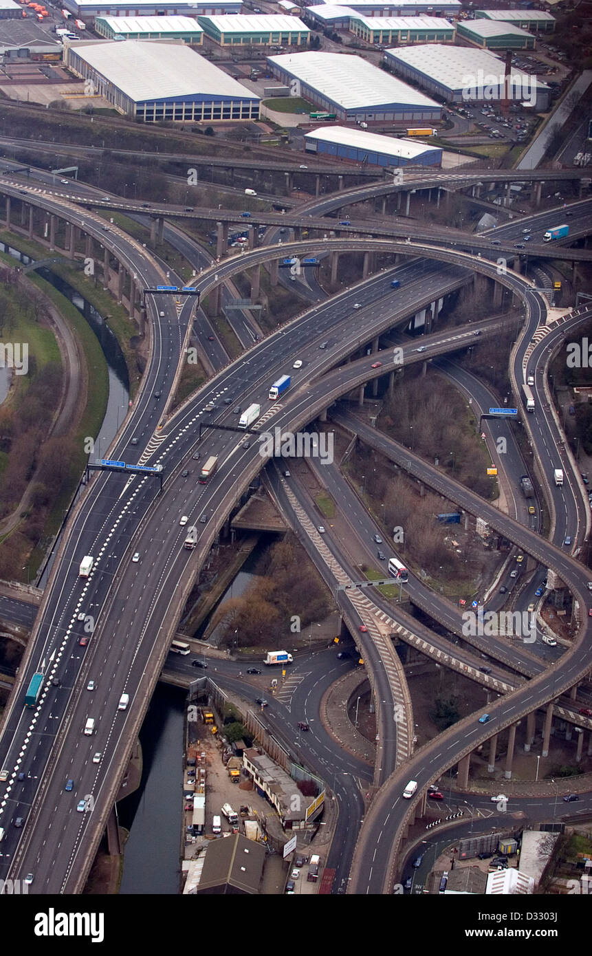 Aerial View Spaghetti Junction High Resolution Stock Photography and