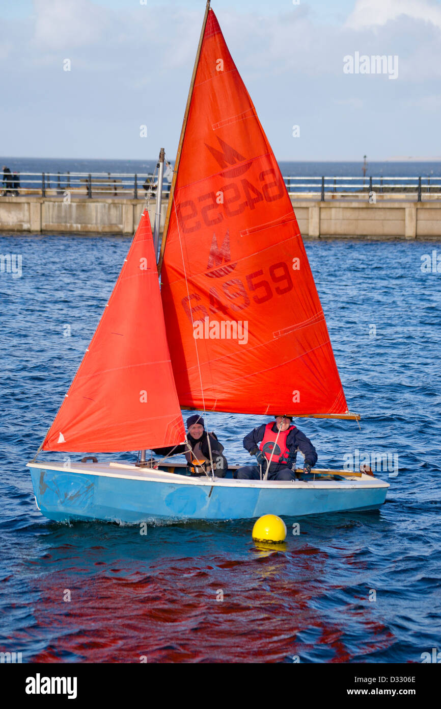 Dinghy racing at New Brighton marine lake Stock Photo - Alamy