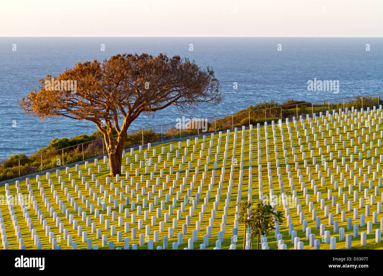 Military cemetery at San Diego, California, USA Stock Photo