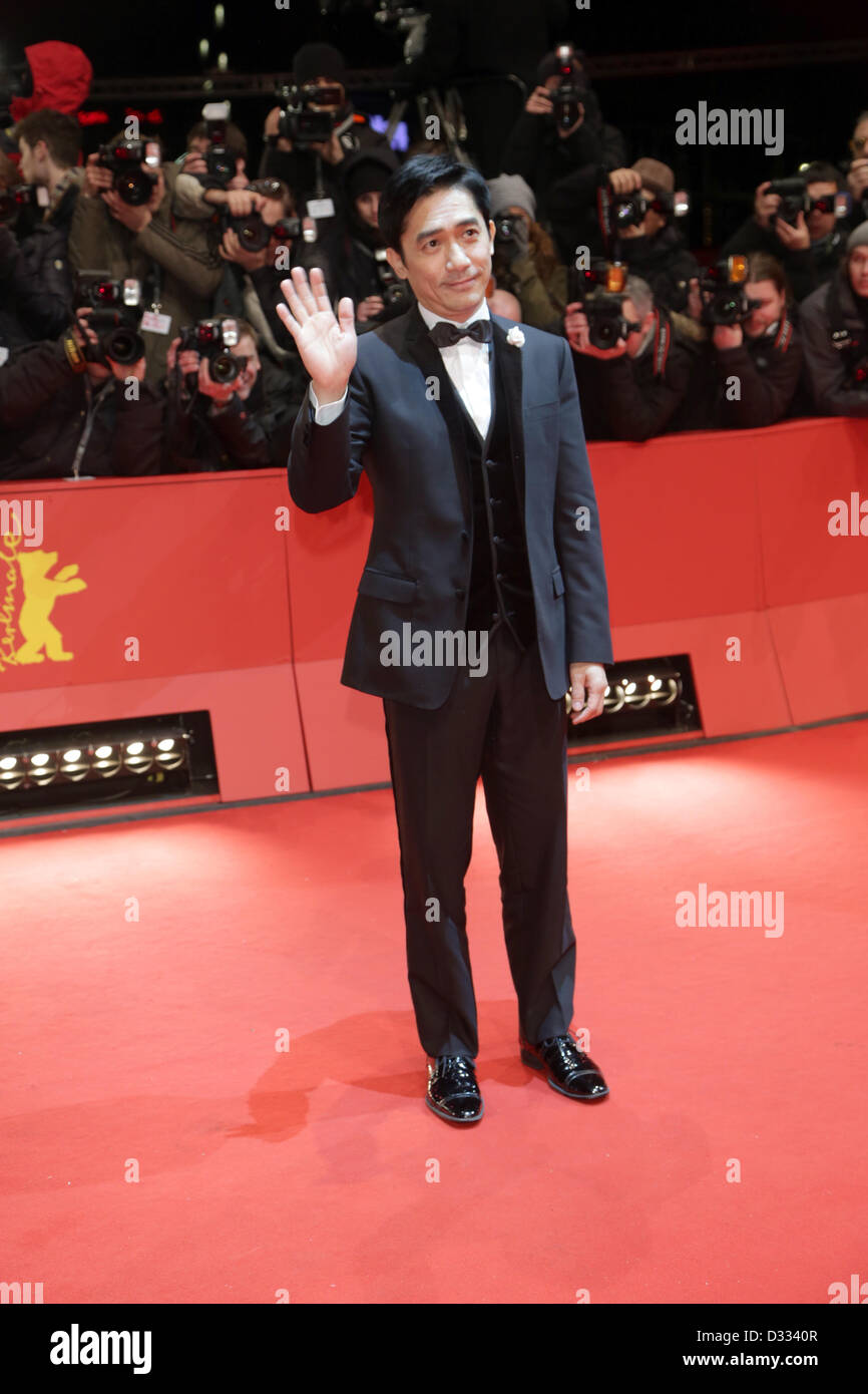 Berlin, Germany. 7th February 2013. Chinese actor Tony Leung Chiu Wai arrive for the premiere of the movie 'The Grandmaster' ('Yi dai zong shi') during the 63rd annual Berlin International Film Festival, in Berlin, Germany, 07 February 2013. The movie has been selected as the opening film for the Berlinale and is running in the offical section out of competition. Photo: Joerg Carstensen dpa Stock Photo