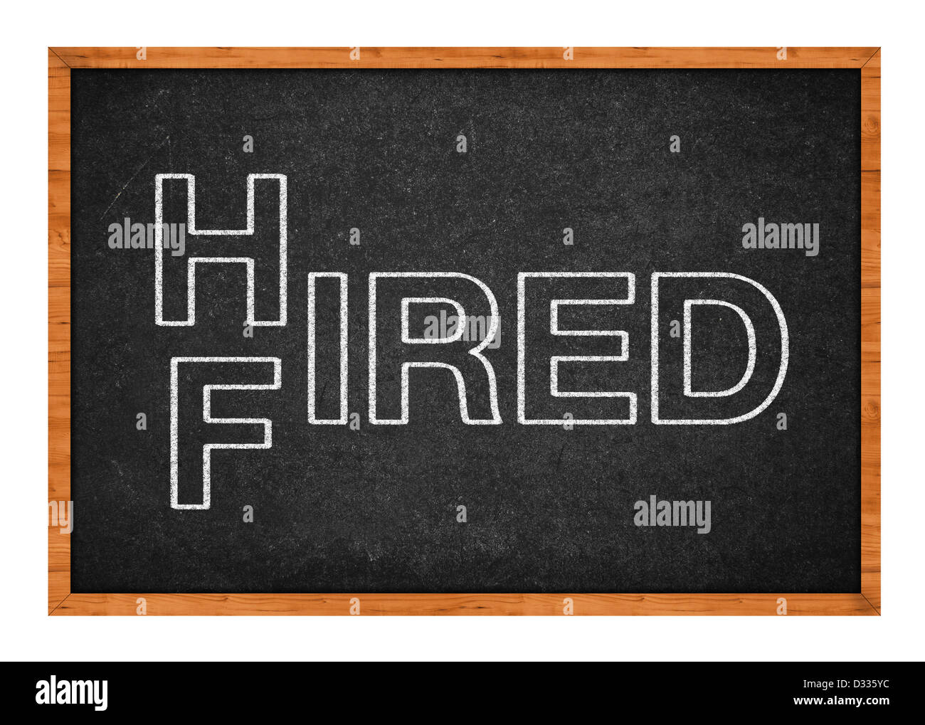 Hired Or Fired Concept Two Words Handwritten On A Chalkboard Stock Image Hired Or Fired Concept Two Words Handwritten On A Chalkboard Stock Image