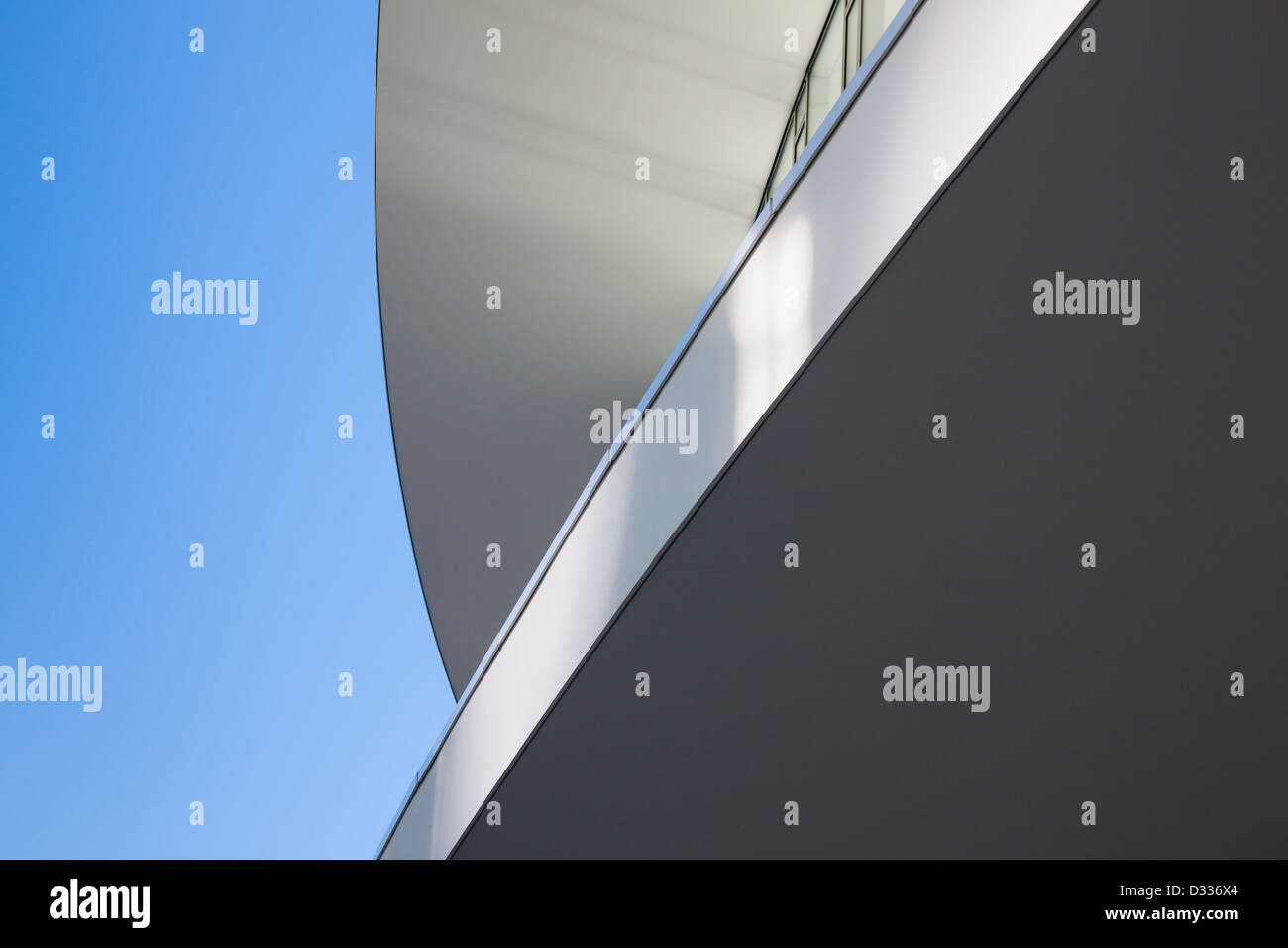 architectural detail of modern building against blue sky Stock Photo ...
