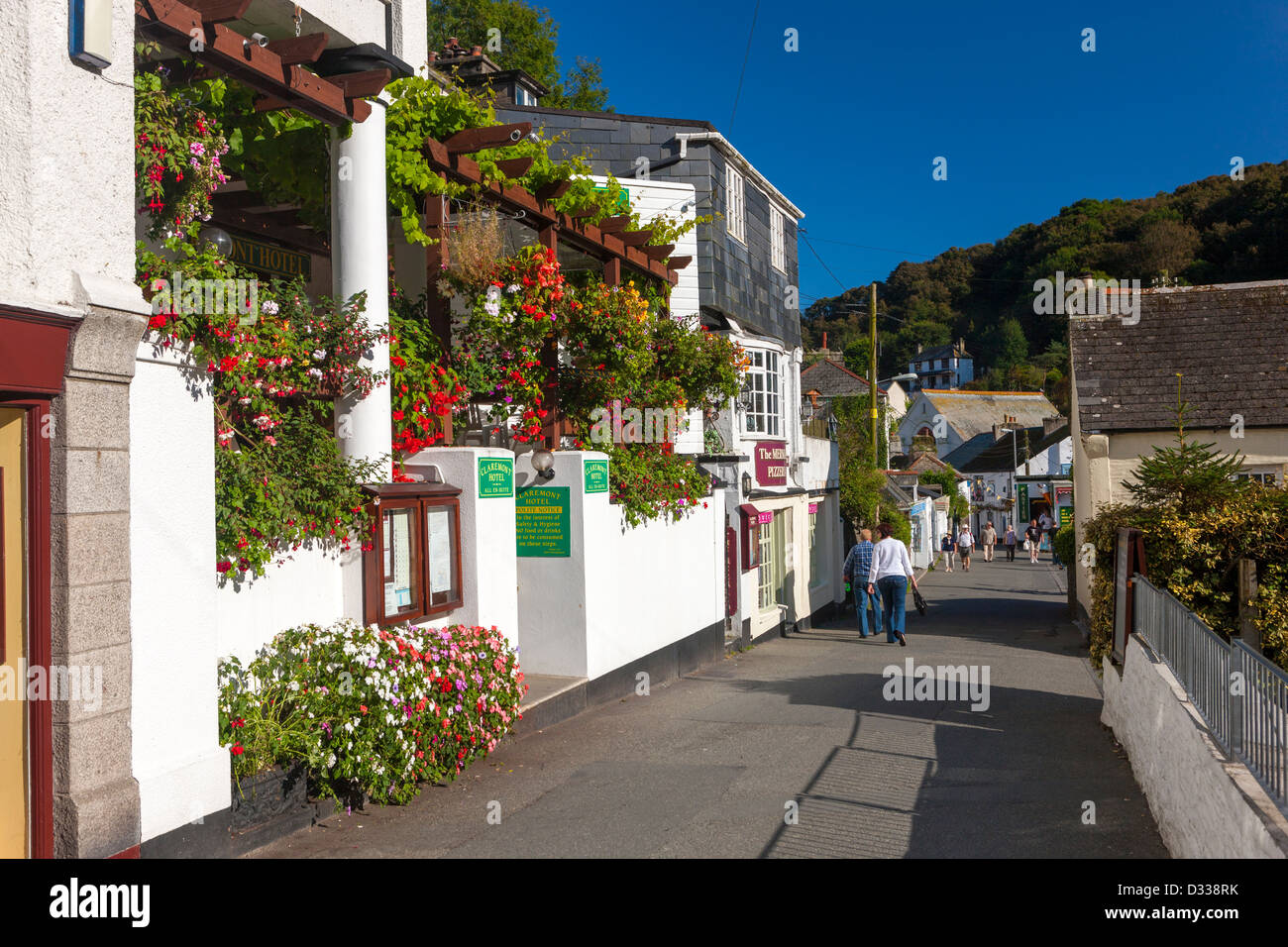 The coastal village of Polperro in Cornwall. Stock Photo