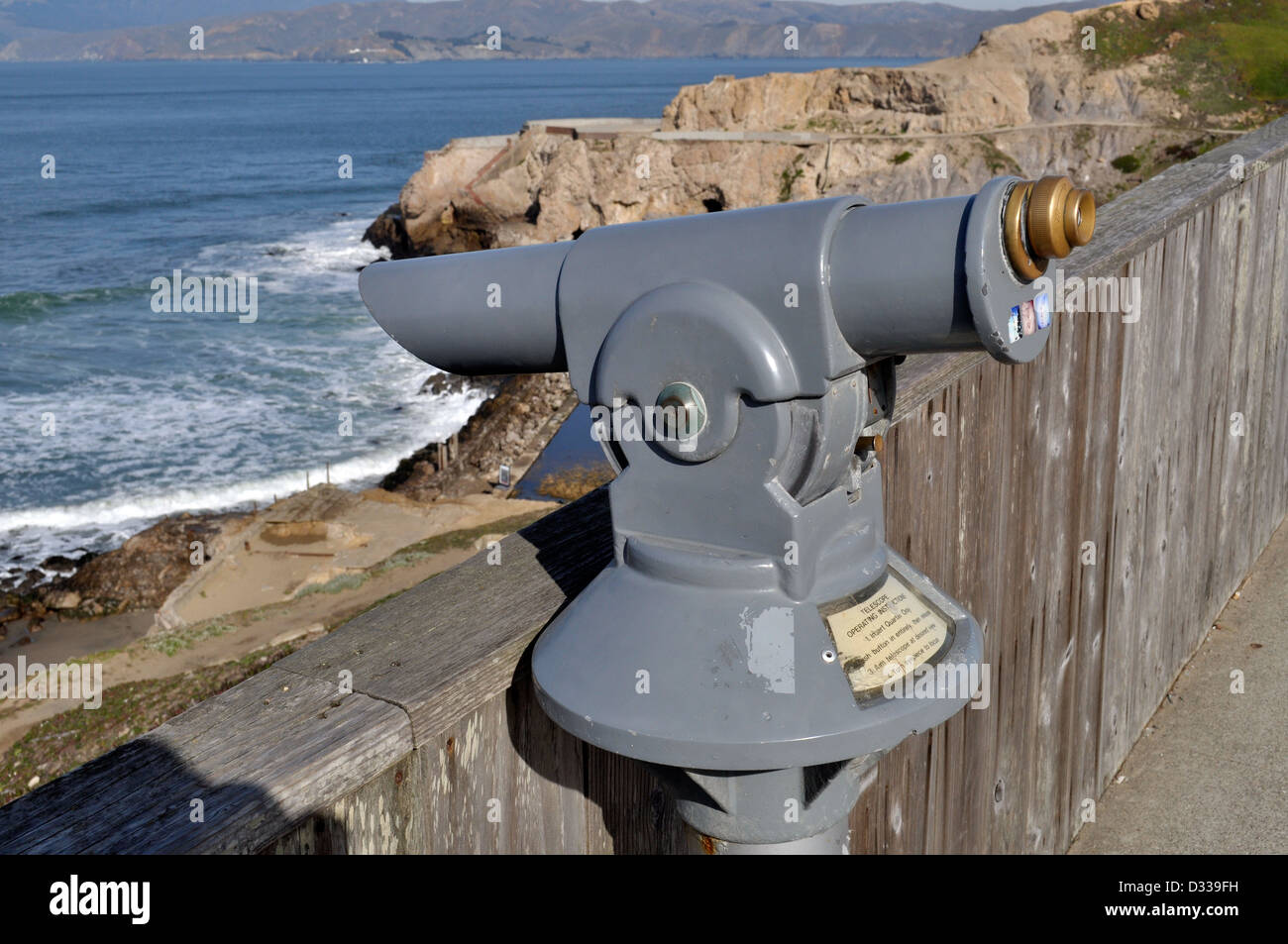 pay telescopes, in Golden Gate National Recreation Area, San Francisco Stock Photo