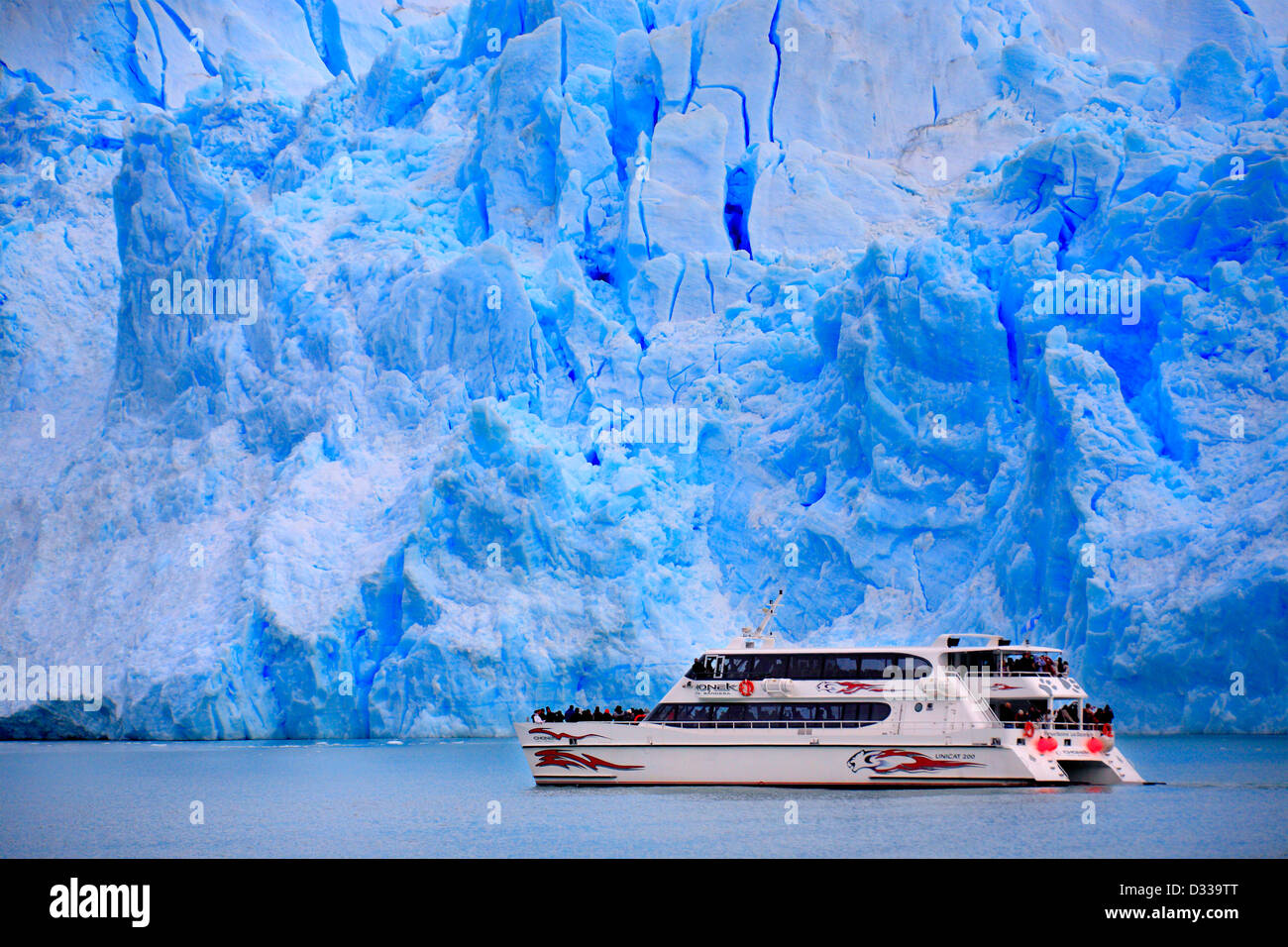 Perito moreno glacier lake argentino santa cruz argentina stock