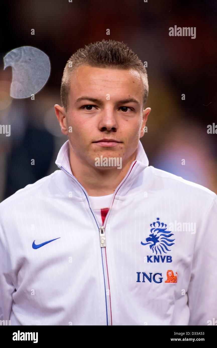 Jordy Clasie (NED), FEBRUARY 6, 2013 - Football / Soccer : International Friendly match between Netherlands 1-1 Italy at Amsterdam ArenA in Amsterdam, Netherlands. (Photo by Maurizio Borsari/AFLO) Stock Photo