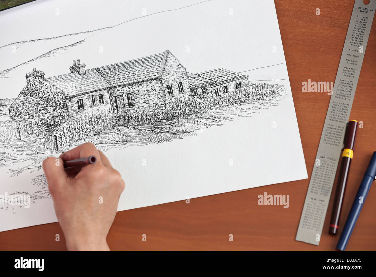 Drawings In Pen And Ink High Resolution Stock Photography And Images Alamy