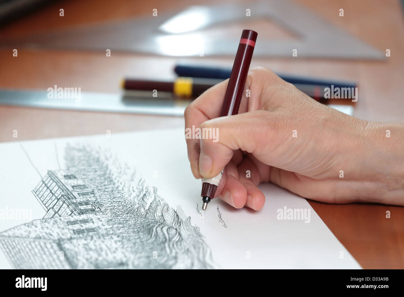 Drawing Cottage Stock Photos Drawing Cottage Stock Images Alamy