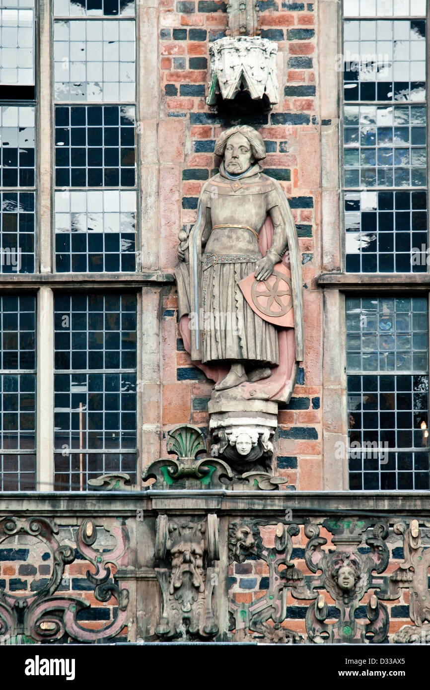 Rathaus Bremen Germany Statues Townhall Stock Photo Alamy