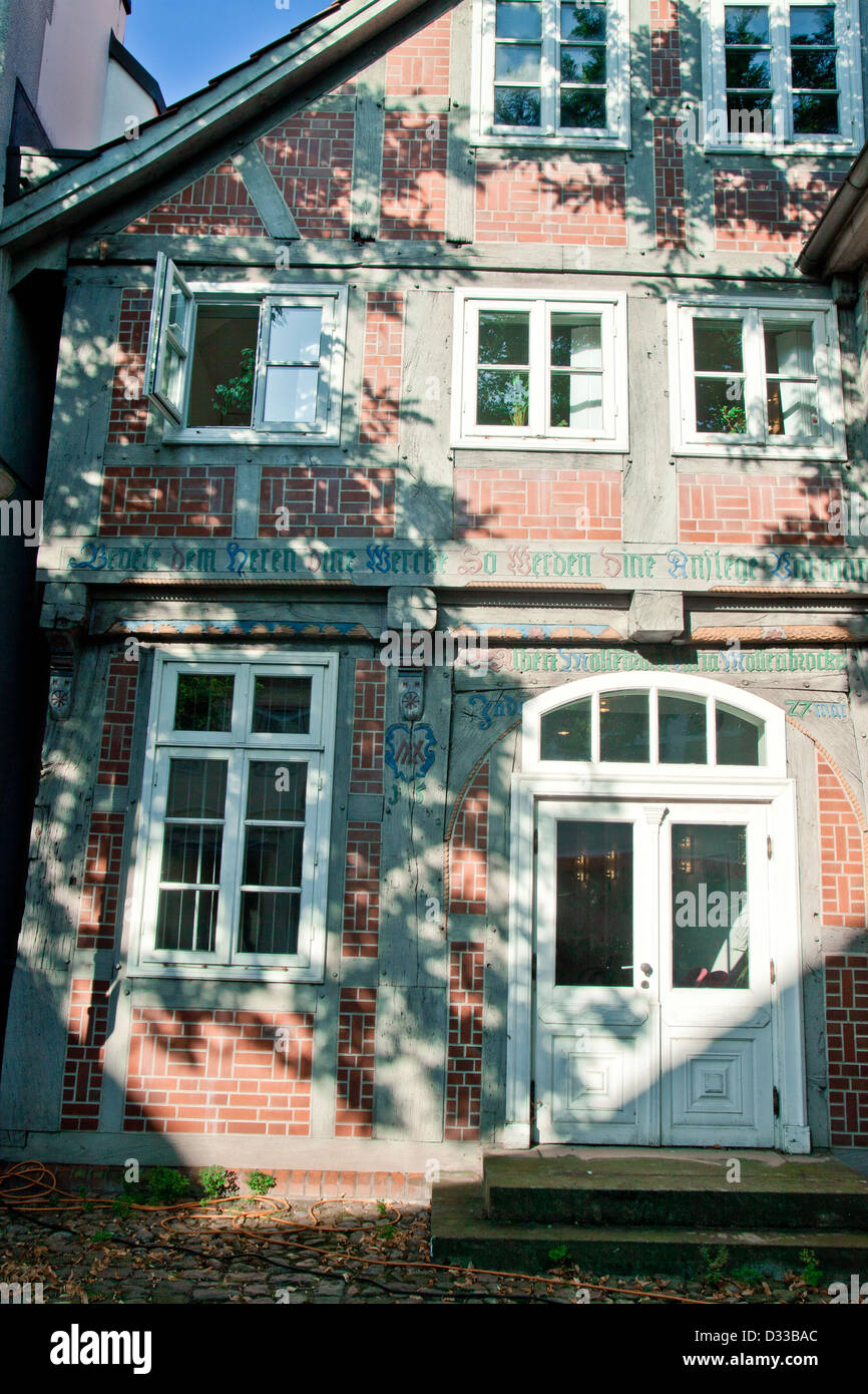 Details of halftimbered house, Verden an der Aller Germany Stock Photo