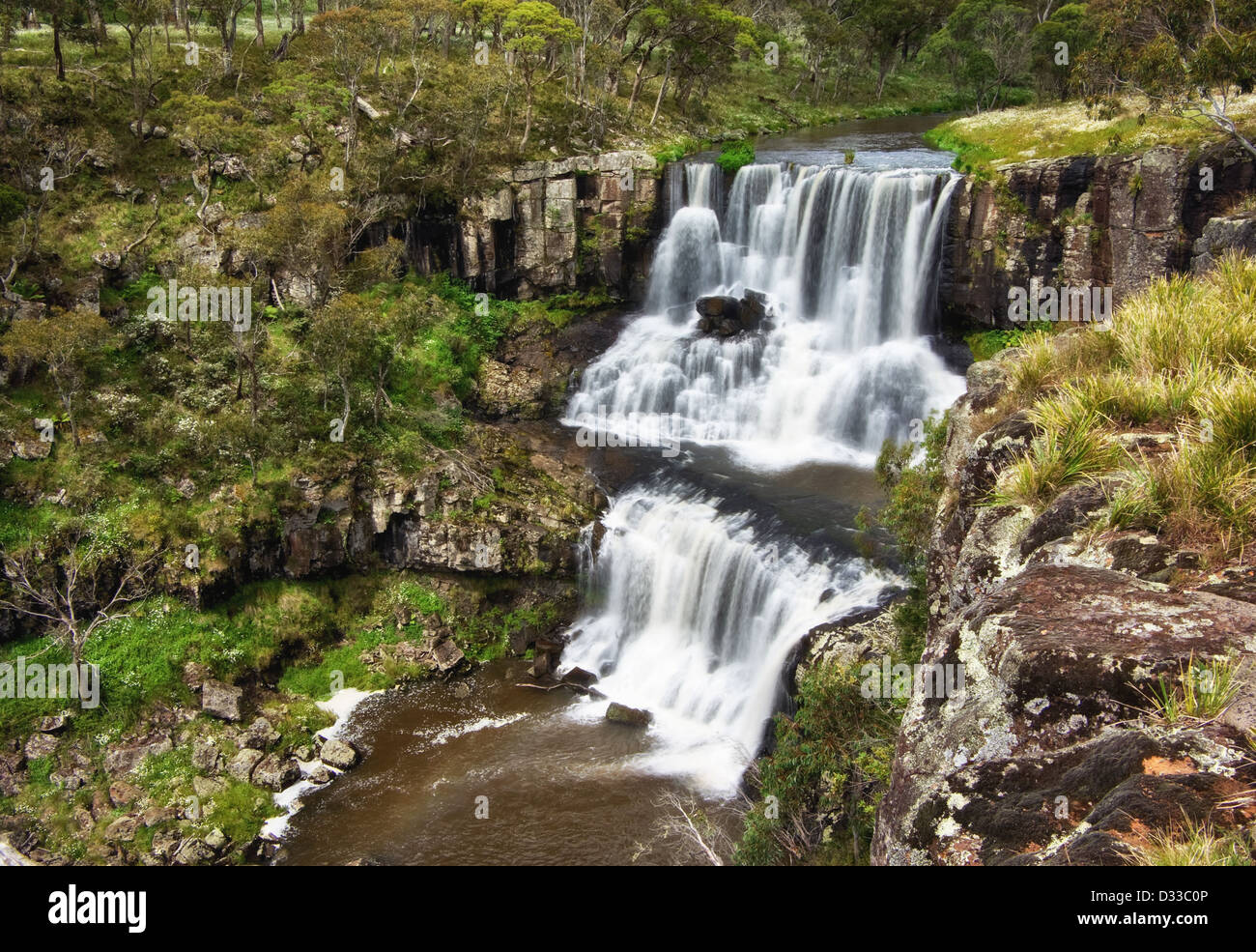 the beautiful and majestic ebor river waterfall Stock Photo