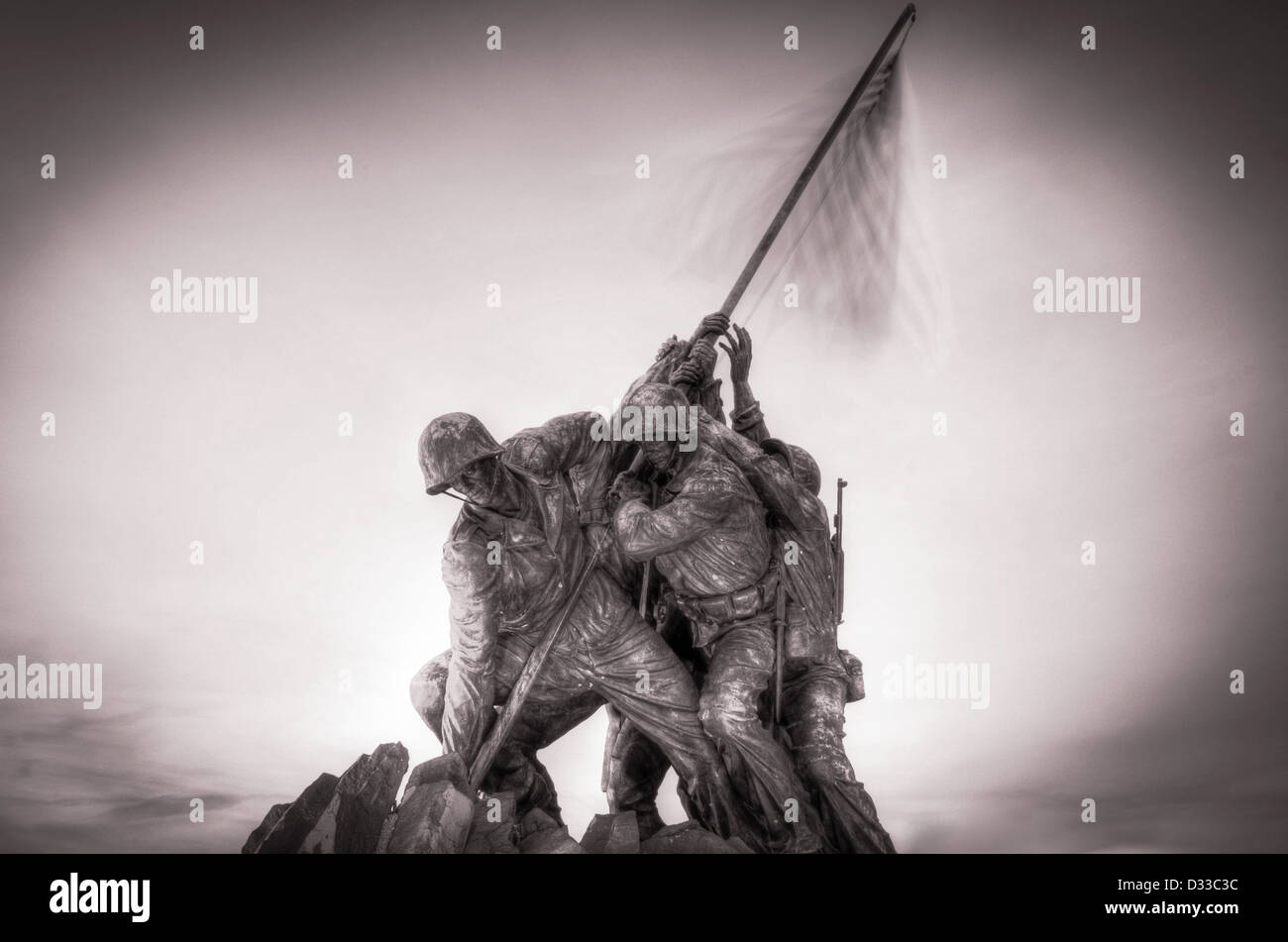 The Iwo Jima Memorial in Washington DC Stock Photo