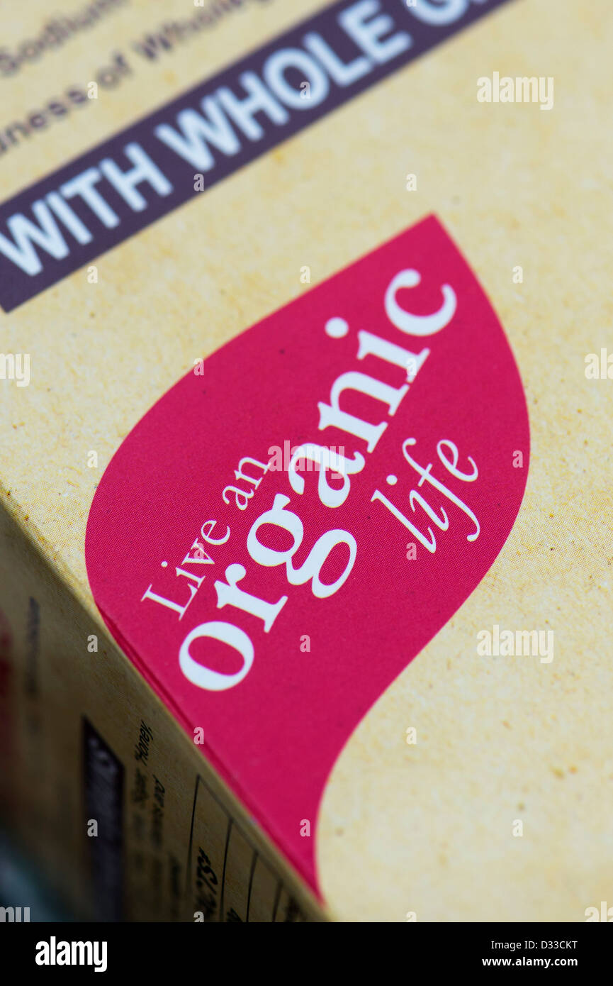 Indian Organic food label. India Stock Photo