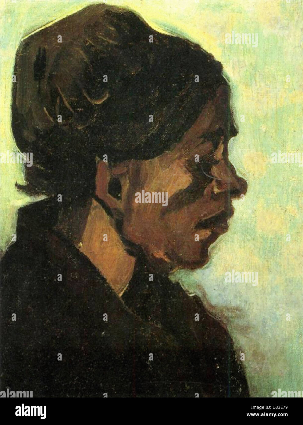 Vincent van Gogh: Head of a Brabant Peasant Woman with Dark Cap. 1885. Oil on canvas. Rijksmuseum Kröller-Müller, Otterlo Stock Photo