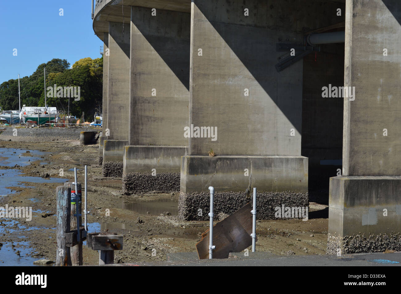 Bridge columns Stock Photo