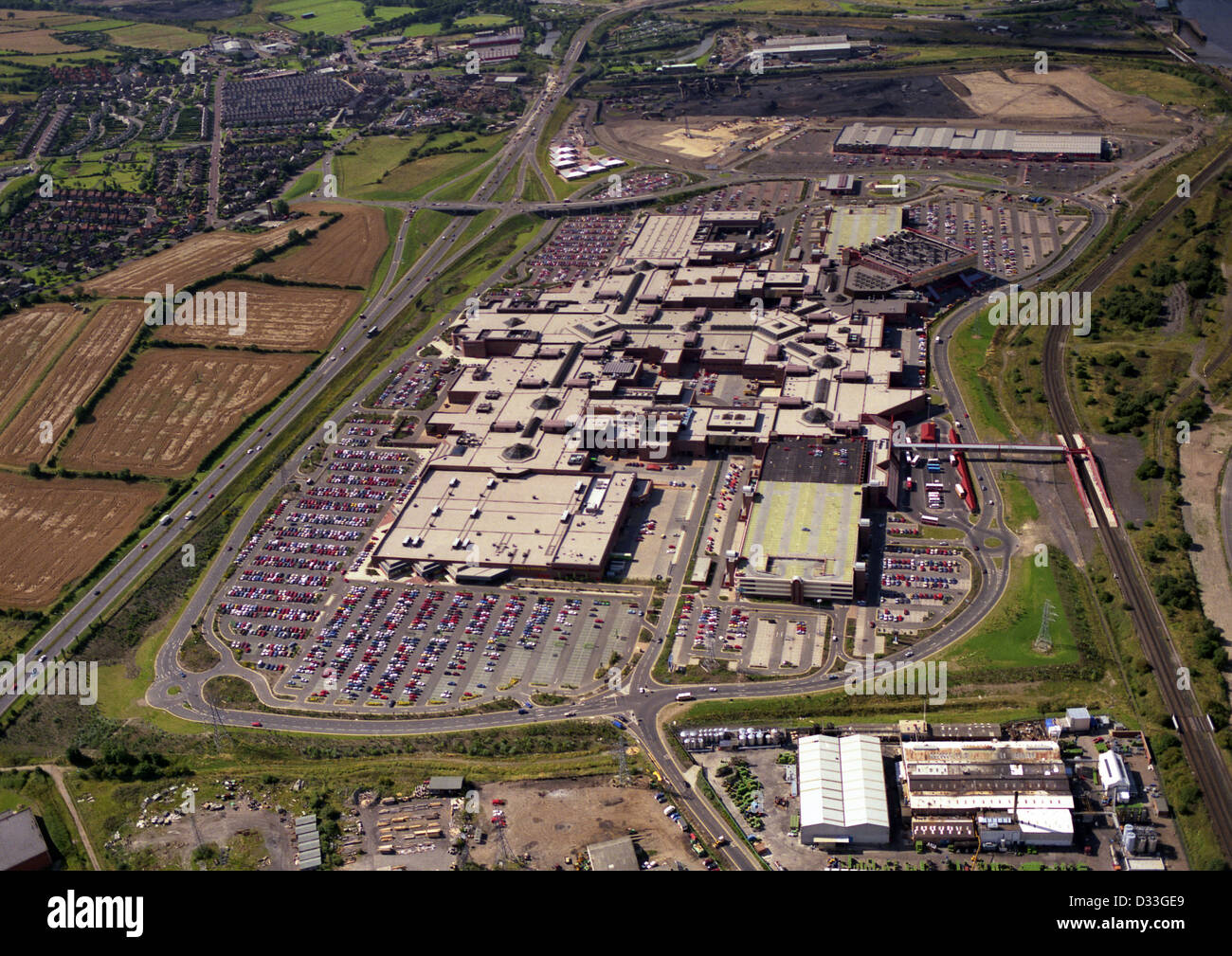 aerial view of the Metro Centre in Gateshead, Newcastle-upon-Tyne Stock